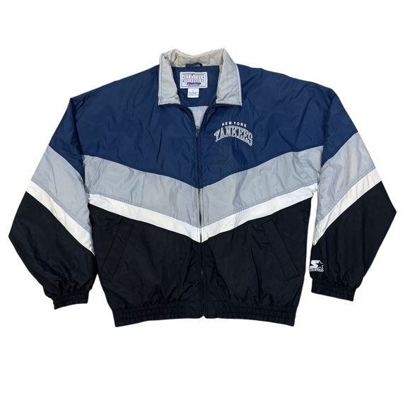 【naoogawa123】STARTER NEW YORK YANKEES VTG Starter New York Yankees Windbreaker Jacket Men's Large Nylon